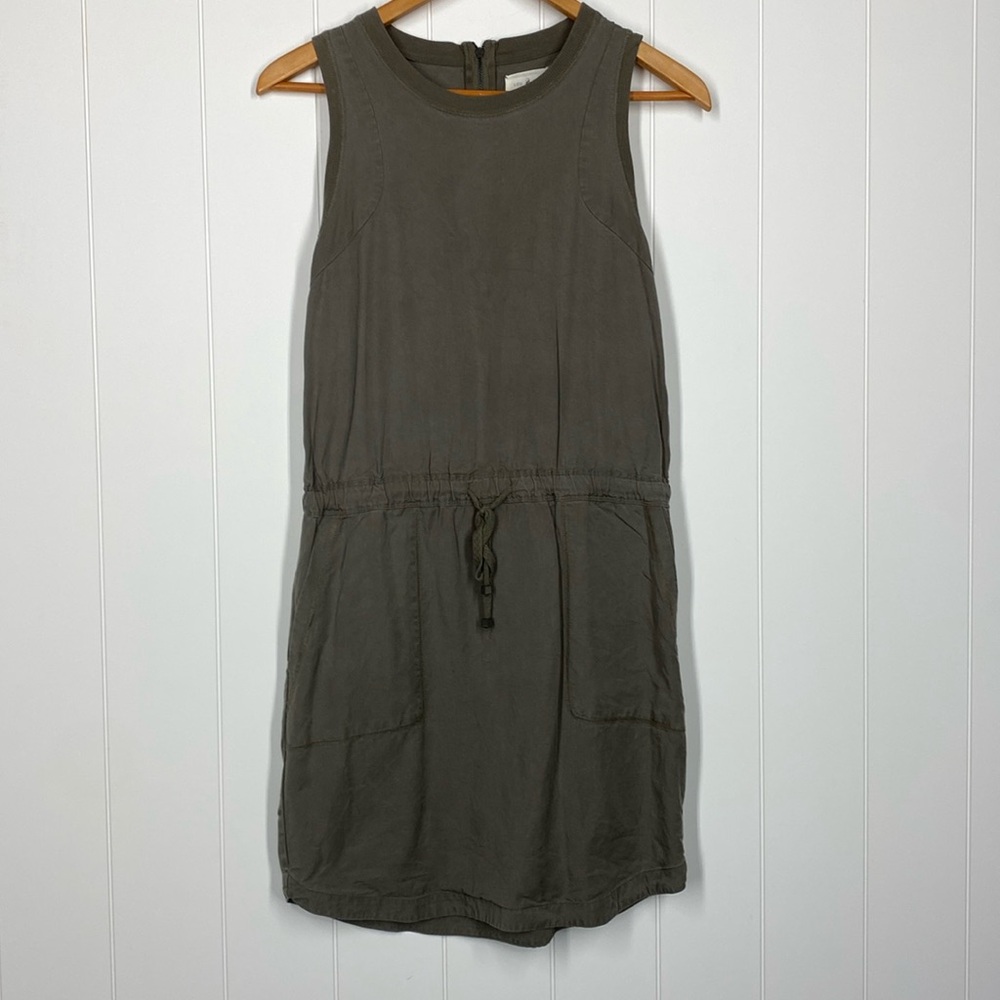 Lou & Grey Army Green Sleeveless Dress Size XS